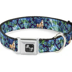 Dog Bone Seatbelt Buckle Collar - TJ-Blue Hair