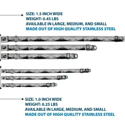 Dog Bone Seatbelt Buckle Collar - Vivid SANTA MONICA Pier Skyline Grays/White