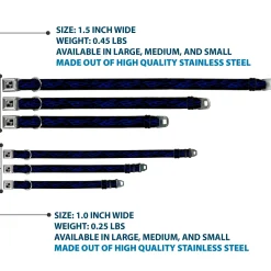 Dog Bone Seatbelt Buckle Collar - Flame Blue