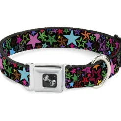 Dog Bone Seatbelt Buckle Collar - Stargazer Black/Multi Color