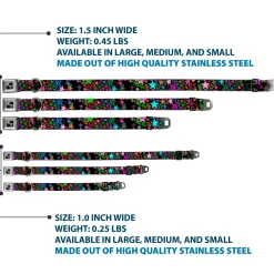 Dog Bone Seatbelt Buckle Collar - Stargazer Black/Multi Color