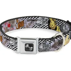 Dog Bone Seatbelt Buckle Collar - Safari