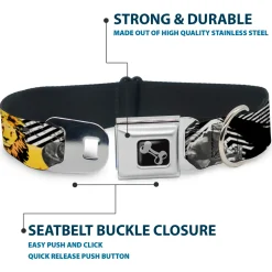 Dog Bone Seatbelt Buckle Collar - Safari