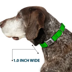 Dog Bone Seatbelt Buckle Collar - Lime Green