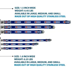 Dog Bone Seatbelt Buckle Collar - Colorado Trout Flag/Snowy Mountains Blues/White/Red/Yellow