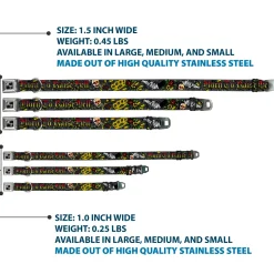 Dog Bone Seatbelt Buckle Collar - Born to Raise Hell Gray