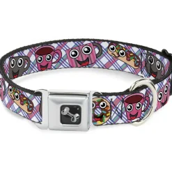 Dog Bone Seatbelt Buckle Collar - Donuts & Coffee Cartoon2