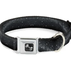 Dog Bone Seatbelt Buckle Collar - Galaxy Arch Black/Gray/White