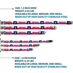 Dog Bone Seatbelt Buckle Collar - Texas Flag/TEXAS