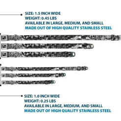 Dog Bone Seatbelt Buckle Collar - Grunge Gears Black/White