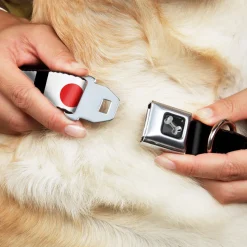 Dog Bone Seatbelt Buckle Collar - Japan Flags