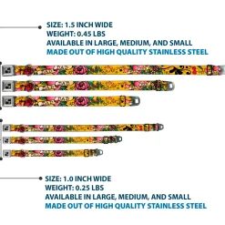 Dog Bone Seatbelt Buckle Collar - Dad & Dad Yellow