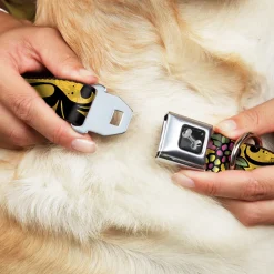 Dog Bone Seatbelt Buckle Collar - Dad & Dad Yellow