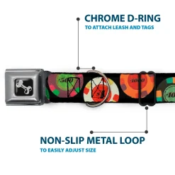 Dog Bone Seatbelt Buckle Collar - Poker Chips 2