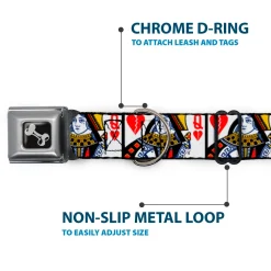 Dog Bone Seatbelt Buckle Collar - Queen of Broken Hearts