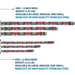 Dog Bone Seatbelt Buckle Collar - Vivid Butterfly Garden