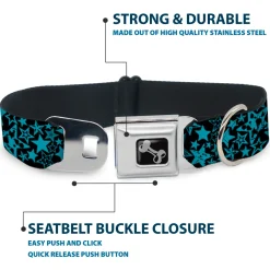Dog Bone Seatbelt Buckle Collar - Stargazer Black/Blue