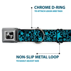 Dog Bone Seatbelt Buckle Collar - Stargazer Black/Blue
