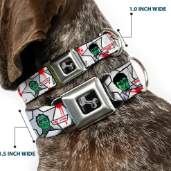 Dog Bone Seatbelt Buckle Collar - Zombie CHOMP!