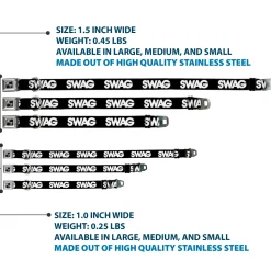 Dog Bone Seatbelt Buckle Collar - SWAG Black/White