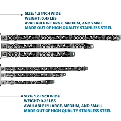 Dog Bone Seatbelt Buckle Collar - Sugar Skulls Black/White