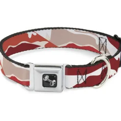 Dog Bone Seatbelt Buckle Collar - Bacon CLOSE-UP