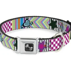 Dog Bone Seatbelt Buckle Collar - Icons & Patterns 2
