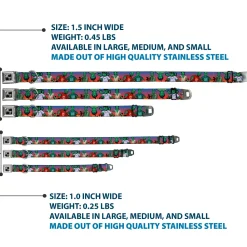 Dog Bone Seatbelt Buckle Collar - Walking Zombies