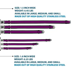 Dog Bone Seatbelt Buckle Collar - Stripe Black/Pink