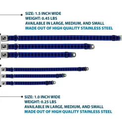 Dog Bone Seatbelt Buckle Collar - Buffalo Plaid Black/Blue