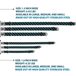 Dog Bone Seatbelt Buckle Collar - Checker Trio Green/Black/Blue