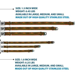 Dog Bone Seatbelt Buckle Collar - California Flag Weathered Browns