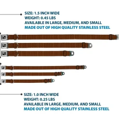 Dog Bone Seatbelt Buckle Collar - Bone & Paw Monogram Brown/Orange