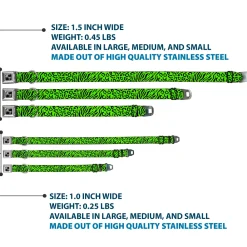 Dog Bone Seatbelt Buckle Collar - Cheebra Green/Black