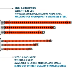 Dog Bone Seatbelt Buckle Collar - Buffalo Plaid Black/Orange