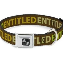 Dog Bone Seatbelt Buckle Collar - ENTITLED Tonal Greens