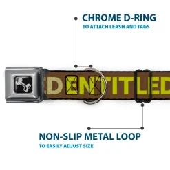 Dog Bone Seatbelt Buckle Collar - ENTITLED Tonal Greens