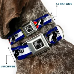 Dog Bone Seatbelt Buckle Collar - Colorado/Freestyle Motocross Superman