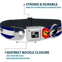 Dog Bone Seatbelt Buckle Collar - Colorado/Freestyle Motocross Superman