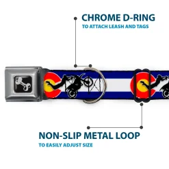 Dog Bone Seatbelt Buckle Collar - Colorado/Freestyle Motocross Superman