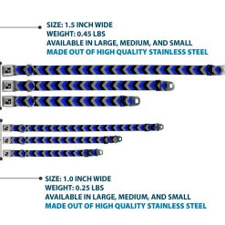 Dog Bone Seatbelt Buckle Collar - Chevron Blue/Black/Gray