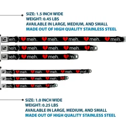 Dog Bone Seatbelt Buckle Collar - Broken Heart MEH Black/Red/White