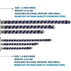 Dog Bone Seatbelt Buckle Collar - Plaid X2 Navy/White/Orange