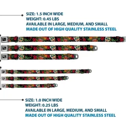 Dog Bone Seatbelt Buckle Collar - Death Before Dishonor CLOSE-UP Black