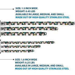 Dog Bone Seatbelt Buckle Collar - Penguin Cartoon