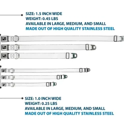 Dog Bone Seatbelt Buckle Collar - White