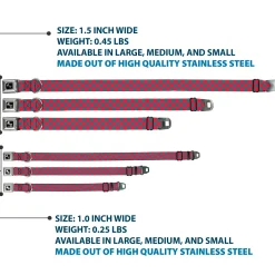 Dog Bone Seatbelt Buckle Collar - Checker Crimson Red/Gray