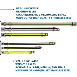 Dog Bone Seatbelt Buckle Collar - Stripes Light Yellow/Navy/Yellow