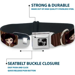 Dog Bone Seatbelt Buckle Collar - Cutesy Girl