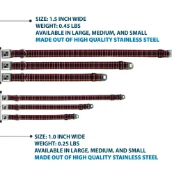 Dog Bone Seatbelt Buckle Collar - Wire Grid Black/Orange/Purple